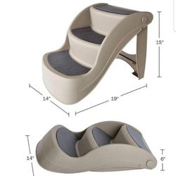  3 Step Pet Stair, Weight Capacity: 40lbs., gray
