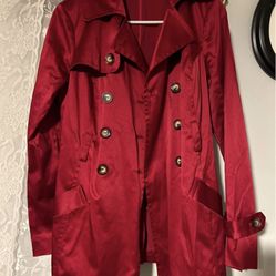 Women’s Red Silky Jacket 