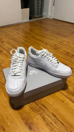 Nike Air Force 1 Low Top White Lace-Up Men's Sneakers w/ Box Pre-Owned