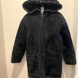 Women’s Vintage Black Suede Leather Jacket