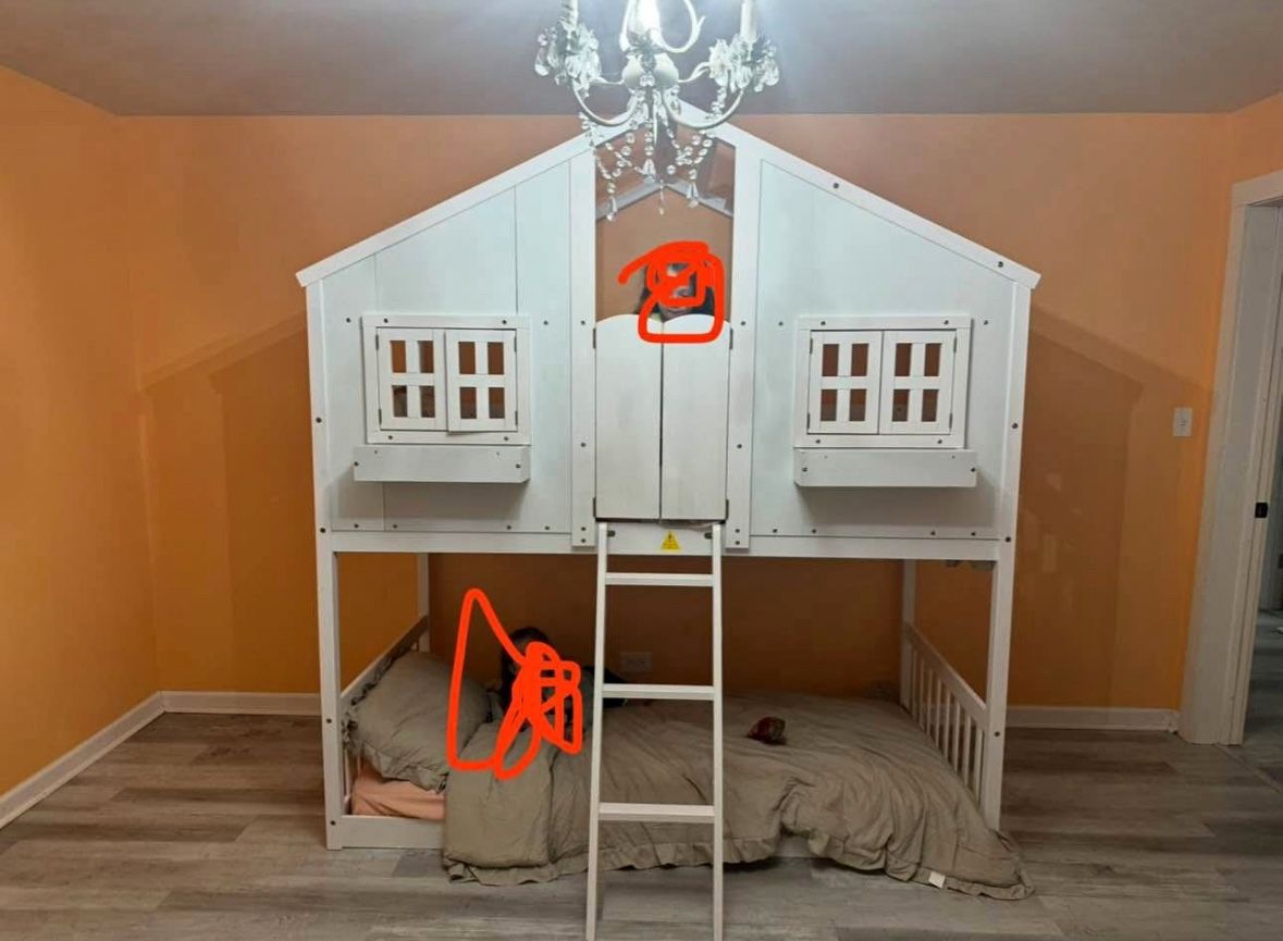 Clean & Sturdy Like New Loft Bed W/mattress. Twin.