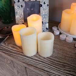 Candles, No Flame, Battery Operated, Switch On Bottom Turns On