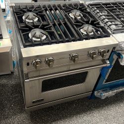 - VIKING - GAS 110V RANGE STOVE OVEN 30” WIDE STOVE STAINLESS 4-BURNER 