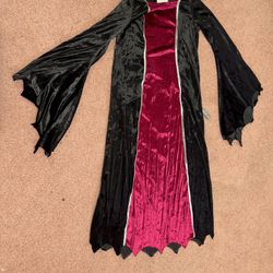 New Xl Kids Girls Velvet Renaissance Witch Dress Costume