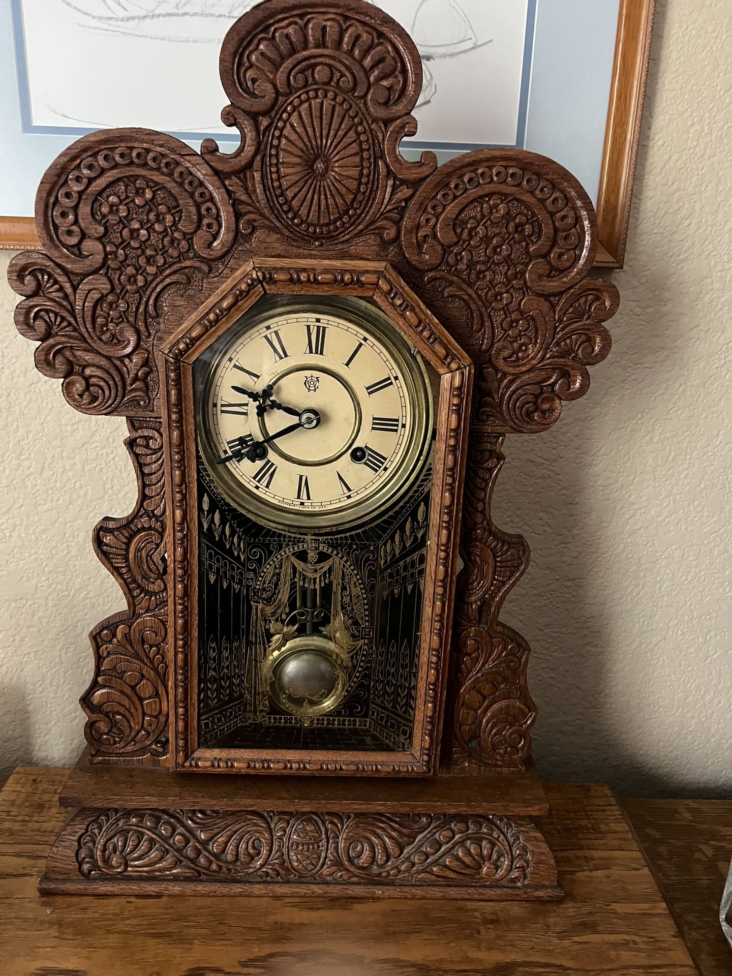 Antique Ansonia Gingerbread Mantle Clock