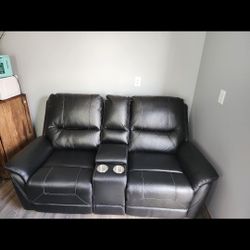 Leather Loveseat