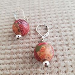  PIERCED SILVER TONE ROUND BALL EARRINGS