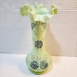 Antique Victorian Bristol Glass Vase 