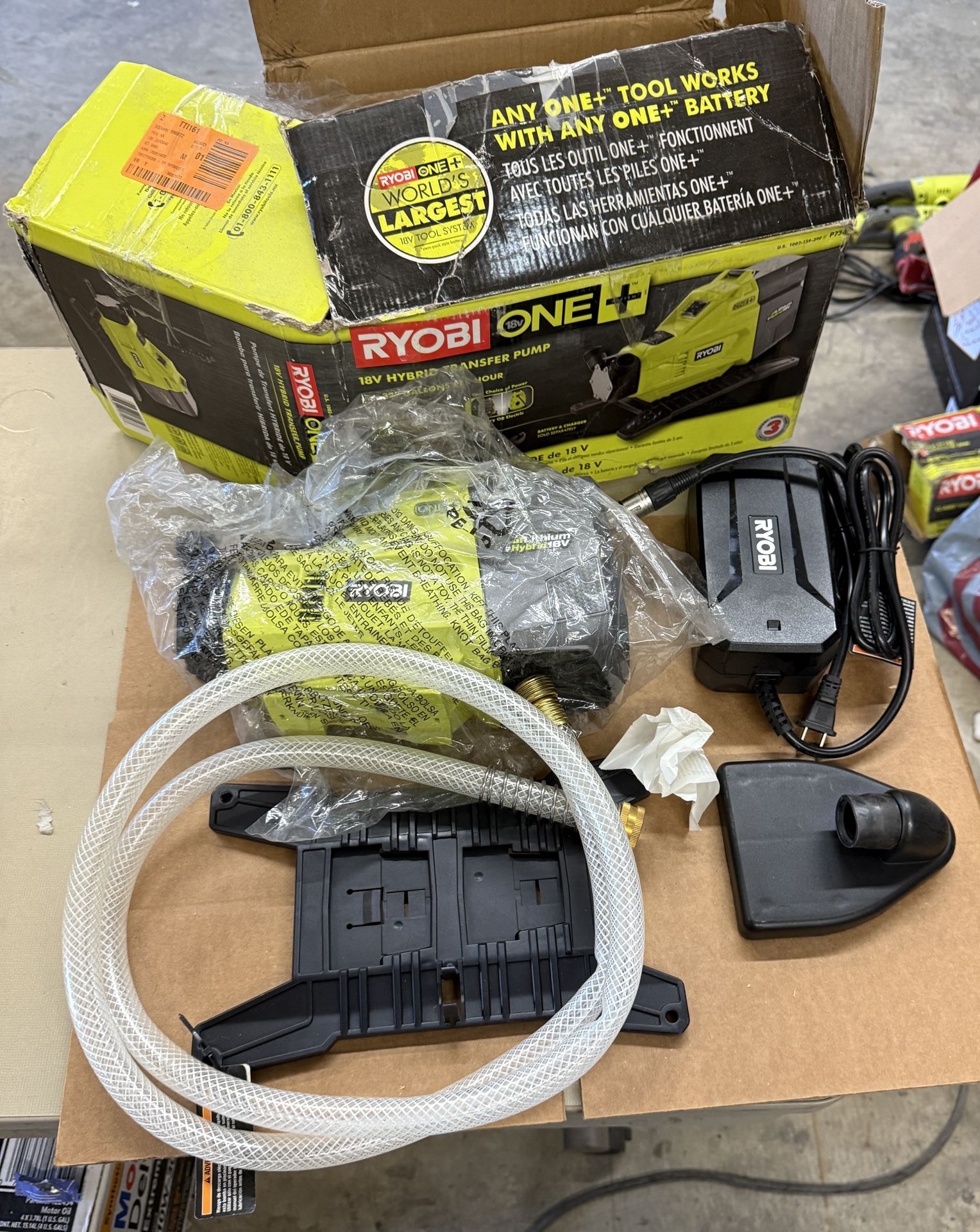 RYOBI ONE+ HP 18V 1/4 hp Cordless Battery Powered Transfer Pump