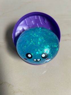 Glitter Slime with Cute Face in  Container