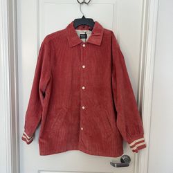 Levi’s Red Orange Corduroy Collared Jacket NWT Men’s Small