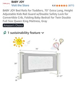 BABY JOY Adjustable Bed Rails (2 Panels, 70”) – Excellent Condition