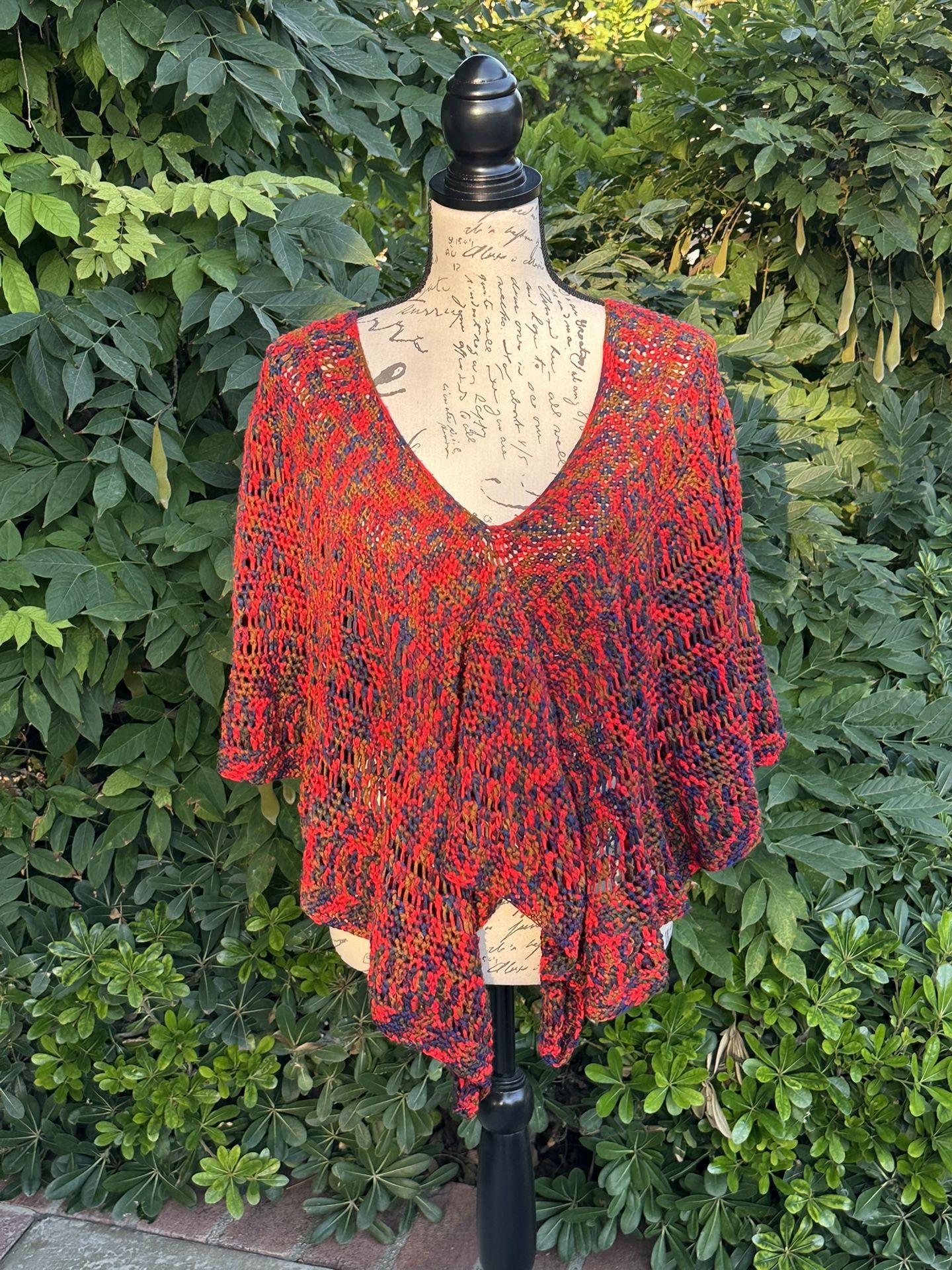 Handmade Crocheted Pancho-One Size Fits All