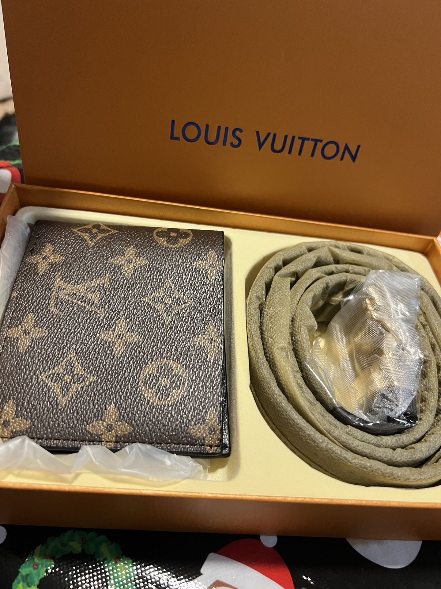Lv Men Wallet And Belt Set