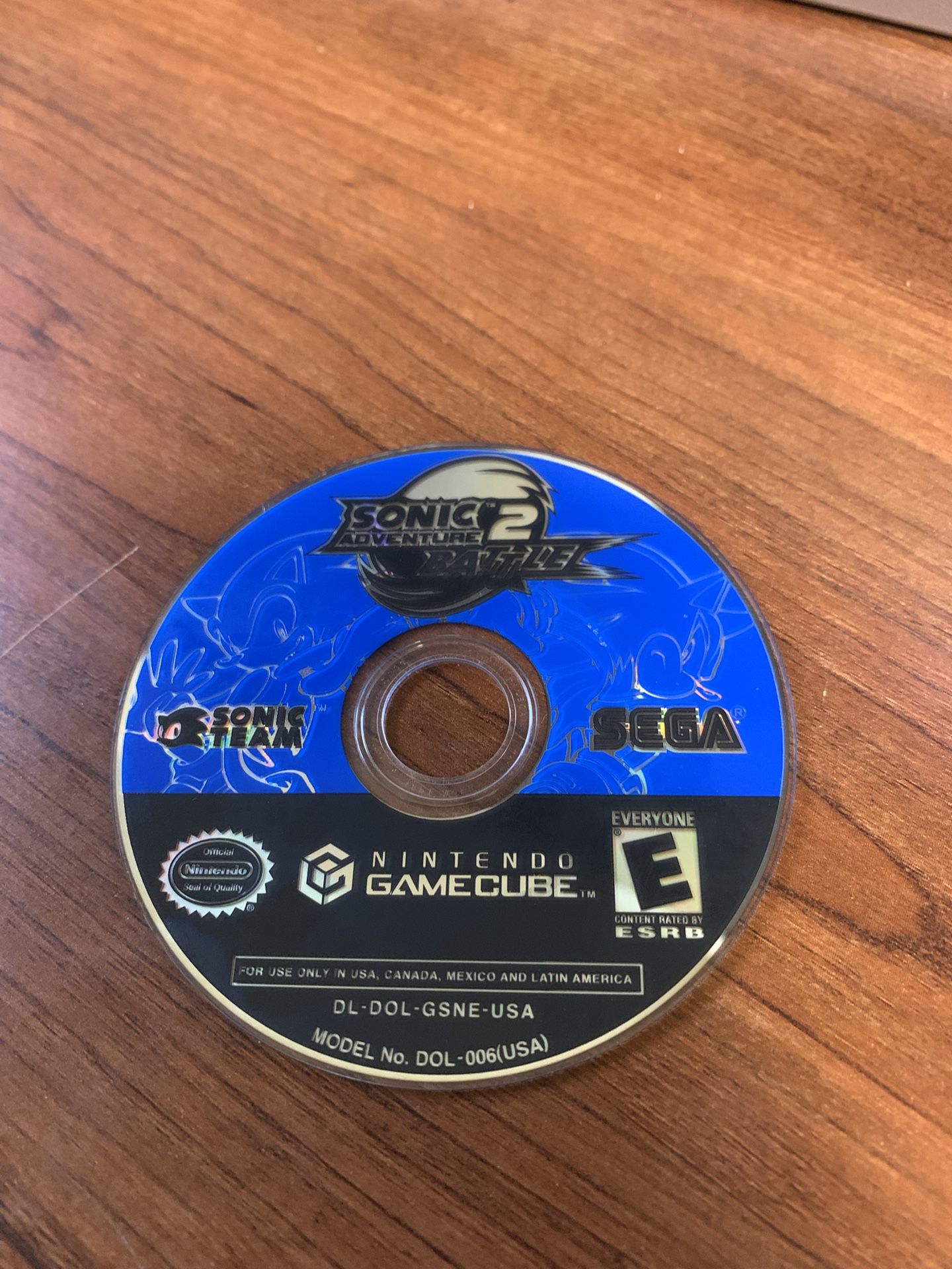 Nintendo GameCube Sonic Adventure 2 Battle Disc Only Tested