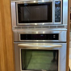KitchenAid Double Unit Microwave And Oven 