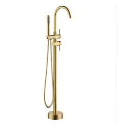 Boyel Living 2-Handle Freestanding Bathtub Filler In Gold With Handshower