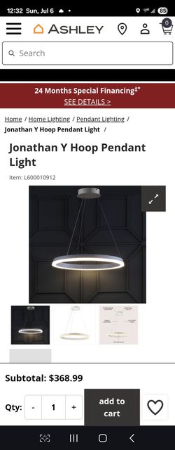 Hoop Pendant Led Light $49. Retails $368 At Ashley