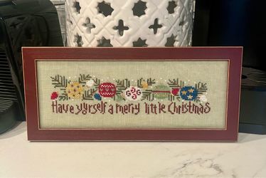 Cross-Stitch Christmas Frame
