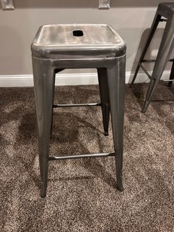 Metal bar stool-set of 2