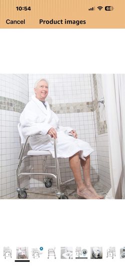 New Rolling 3-in-1 Shower, Transport & Toilet/Commode Chair