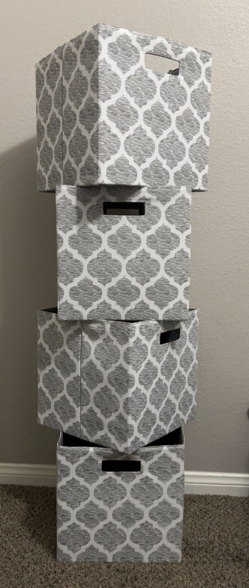 4 Collapsable Fabric Storage Bins