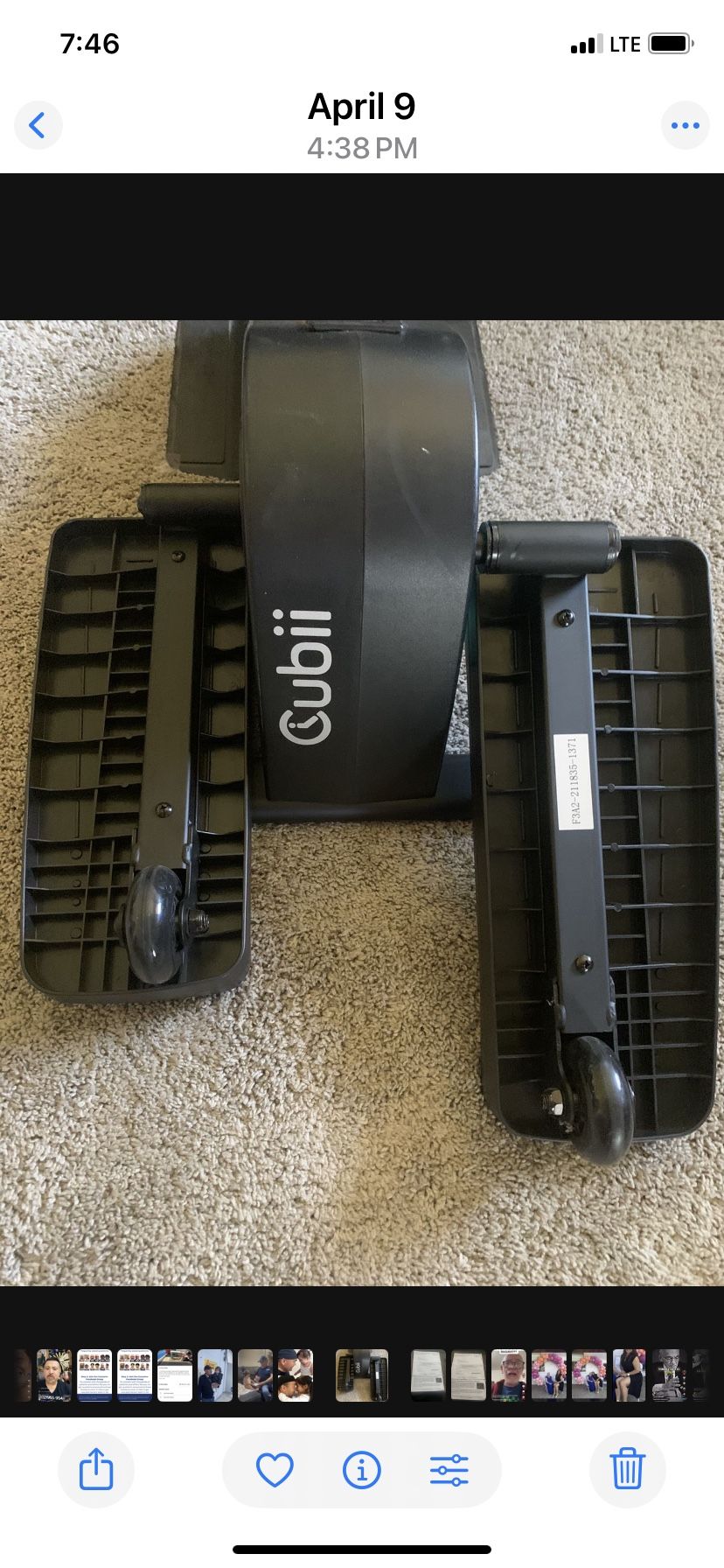 Cubbi Underdesk Elliptical Bike Pedal Exerciser