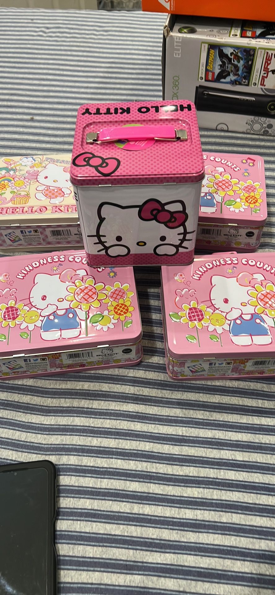 Hello Kitty Tin Boxes 12 Each Small Ones And Big One 14