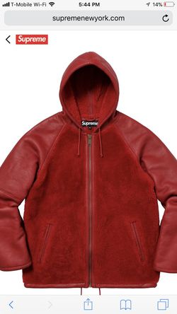Brand new SUPREME Reversed Shearling Hooded jacket!! Size M