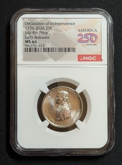 2026 US Quarter - July 4th Privy - NGS MS66, Early Release
