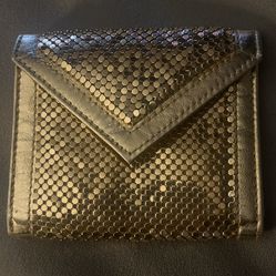 Vintage WHITING & DAVIS Mesh ID Purse Card Wallet