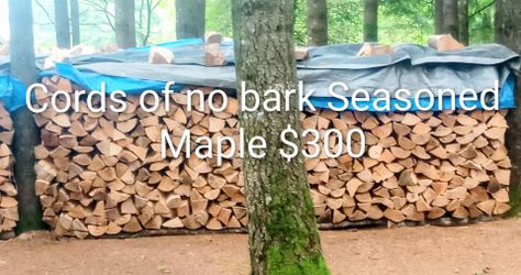 Seasoned No-Bark Maple Firewood Cords