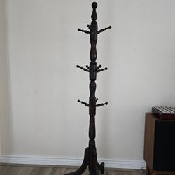 Antique Wood Clothes Tree 