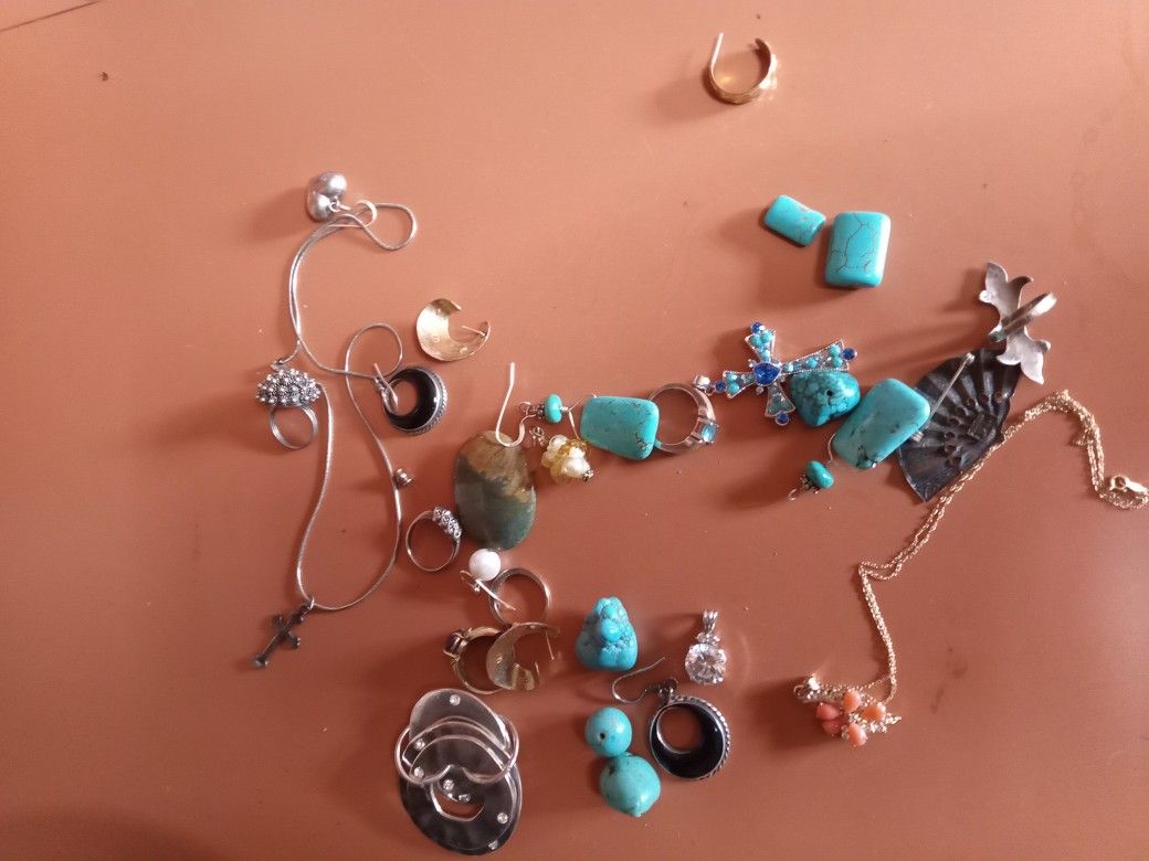 Gold Silver Turquoise Jewelry