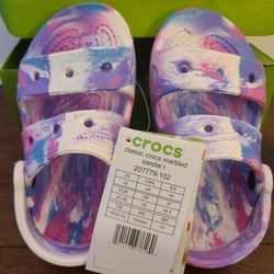NEW Crocs Marble Sandals Sz C9