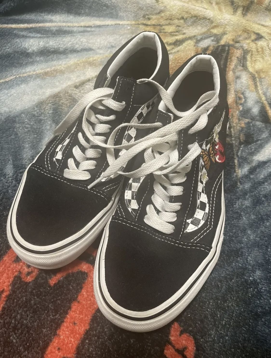 Dårlig skæbne bypass indsats VANS old School Butterfly Checkered Cherries Skate Shoes Sz 7 M Sz 8.5 W  for Sale in Woonsocket, RI - OfferUp