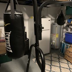Speed Bag With Heavy Bag