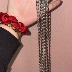 Silver Purse Chain Strap 