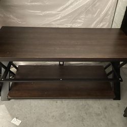 Tv Stand Includes Glass on Second Shelf 