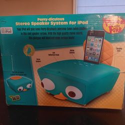 NOS Phineas and Ferb Perry-diculous Stereo Speaker System for iPod