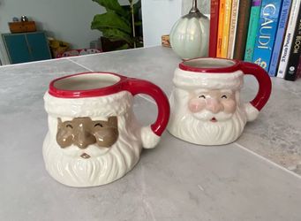 2 Christmas Mugs total $6