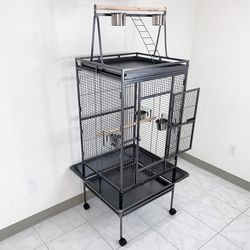 (NEW) $155 Large 68-inch Tall Bird Cage with Rolling Stand for Parrots Parakeets Cockatiel Lovebird 