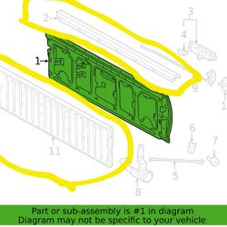 Bundle: OEM Toyota Tacoma Tailgate Inner Panel & Upper Molding