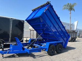 2026 Sky Trailers Dump Trailer / Hydraulic Dump 8X12x4 Blue