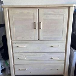 3 drawer dresser + storage cabinet