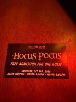 Street Food Cinema Hocus Pocus GA pass