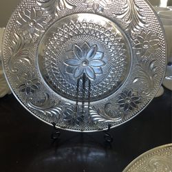 Indiana Clear Tiara Plates Set Of 7