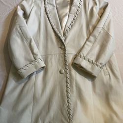 Rare Givenchy Long Cream Leather Blazer