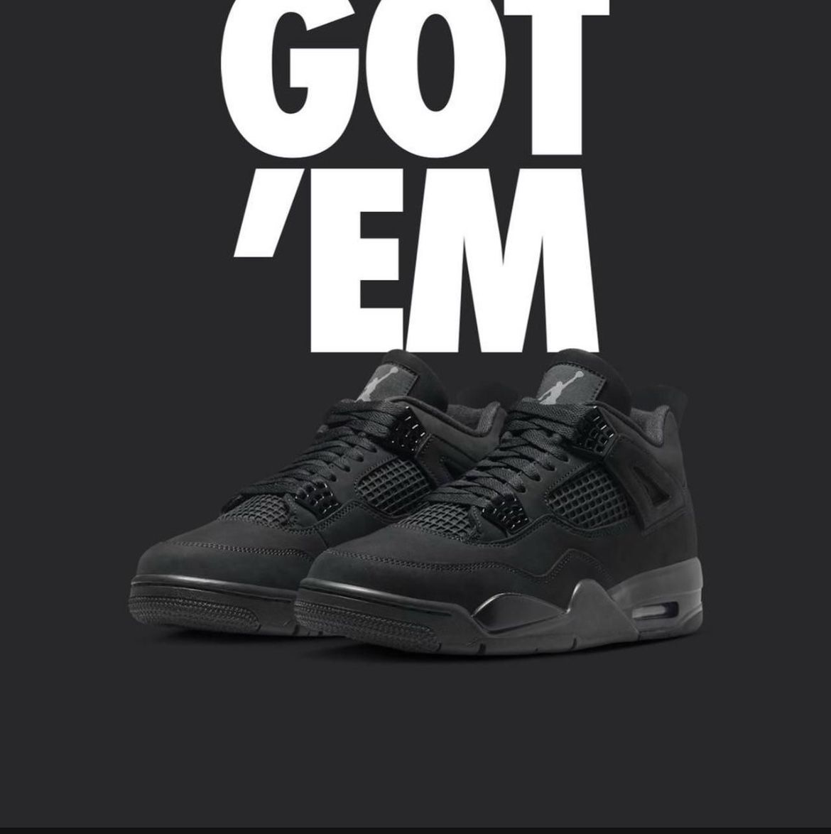Jordan’s 4s Black cats 🐈‍⬛ New
