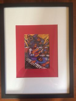 Framed musician picture
